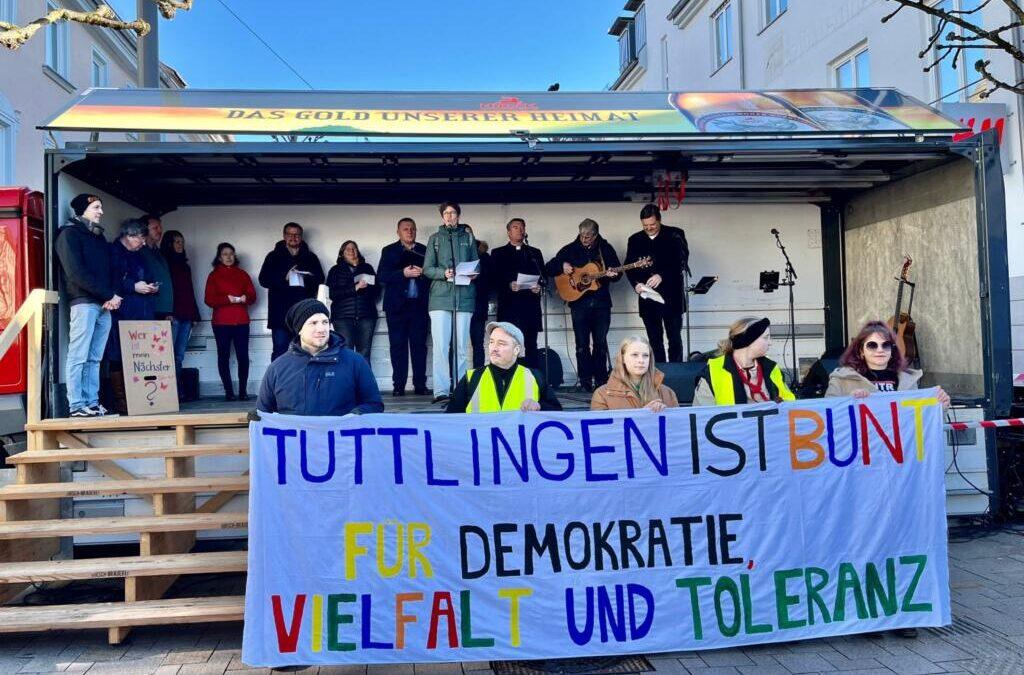 Kundgebung und Demo „Gemeinsam für Demokaratie – Vielfalt – Toleranz“ in Tuttlingen